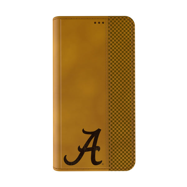 University of Alabama Crimson Tide Script A Burn iPhone Folio Phone Case Closed.Jpg