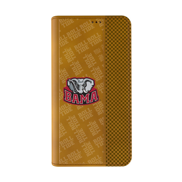 University of Alabama Crimson Tide Script A Quadtile iPhone Folio Phone Case for Apple iPhone Closed.Jpg