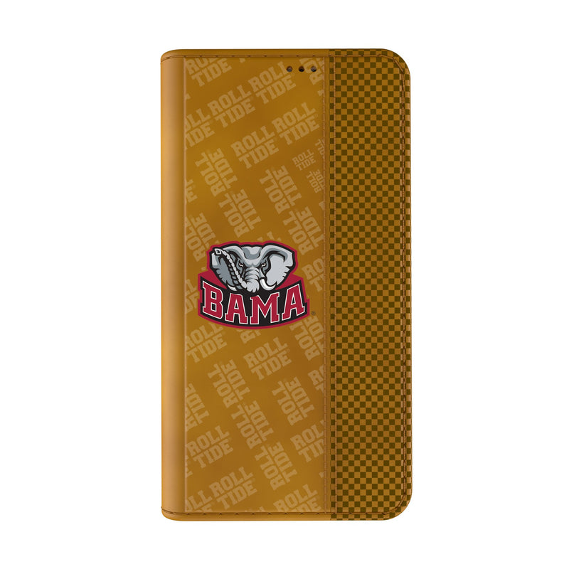 University of Alabama Crimson Tide Script A Quadtile iPhone Folio Phone Case for Apple iPhone Closed.Jpg