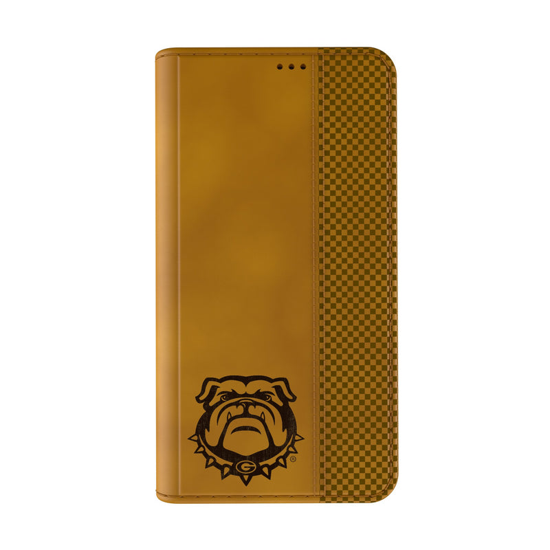 University of Georgia Bulldogs Uga Burn iPhone Folio Phone Case Closed.Jpg