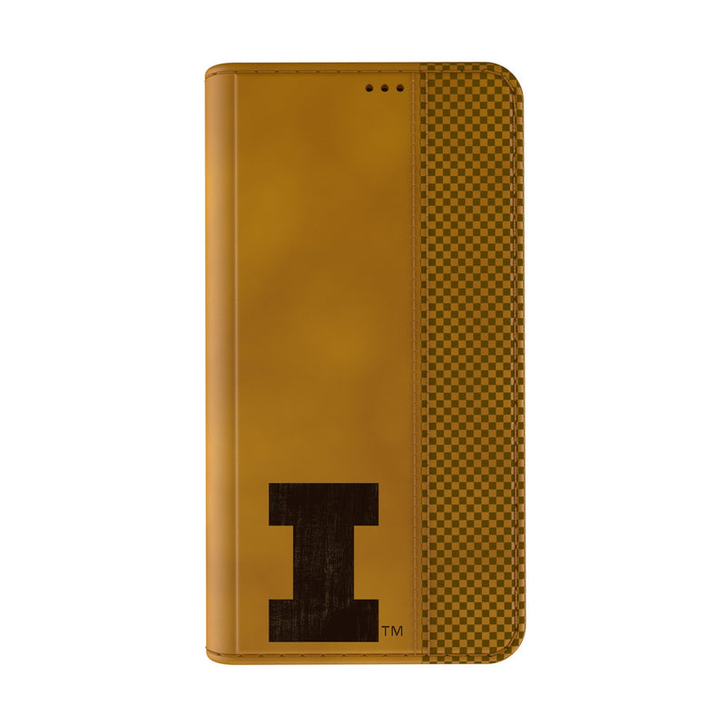 University of Illinois Fighting Illini Burn iPhone Folio Phone Case for Apple iPhone Closed.Jpg