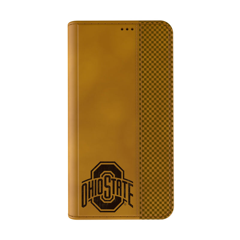 Ohio State University Buckeyes Burn iPhone Folio Phone Case Closed.Jpg