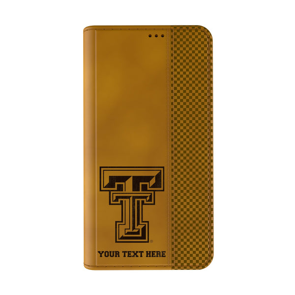 Texas Tech Red Raiders Personalized Burn iPhone Folio Phone Case for Apple iPhone Closed.Jpg