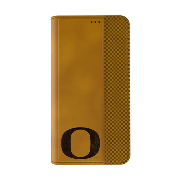 University of Oregon Ducks Burn iPhone Folio Phone Case for Apple iPhone Closed.Jpg