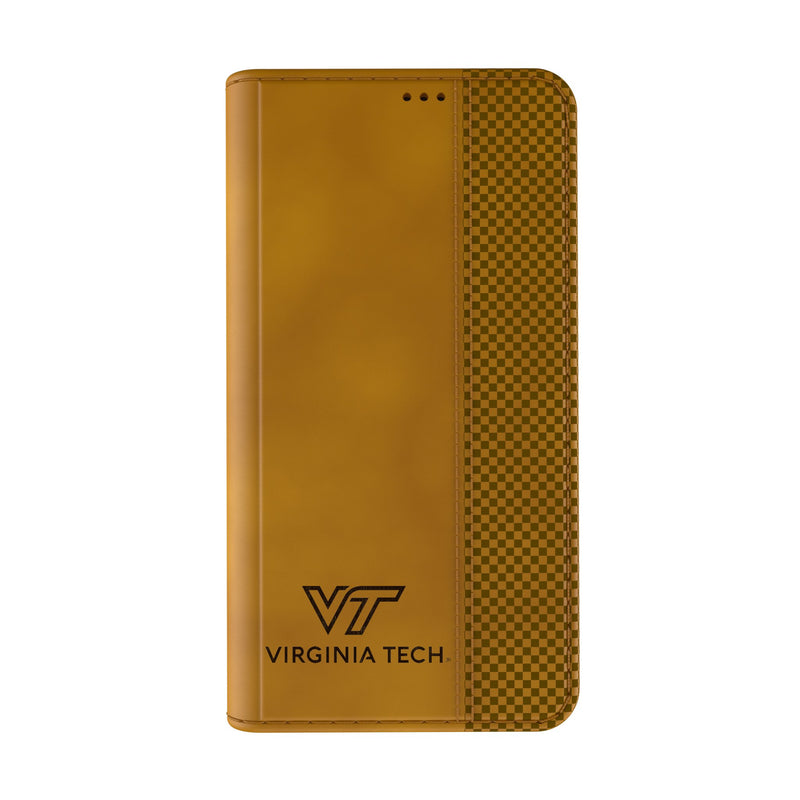 Virginia Tech Hokies Burn iPhone Folio Phone Case for Apple iPhone Closed.Jpg