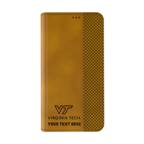 Virginia Tech Hokies Personalized Burn iPhone Folio Phone Case for Apple iPhone Closed.Jpg
