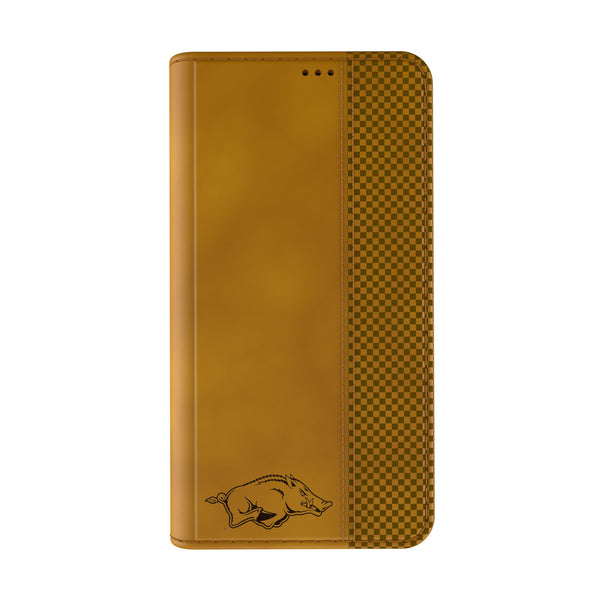 University of Arkansas Fayetteville Razorbacks Burn iPhone Folio Phone Case for Apple iPhone Closed.Jpg