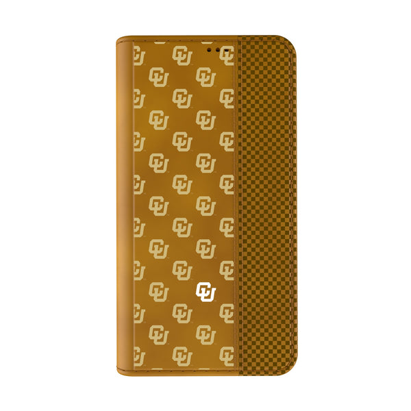 University of Colorado Buffaloes Fashion Pattern iPhone Folio Phone Case for Apple iPhone Closed.Jpg