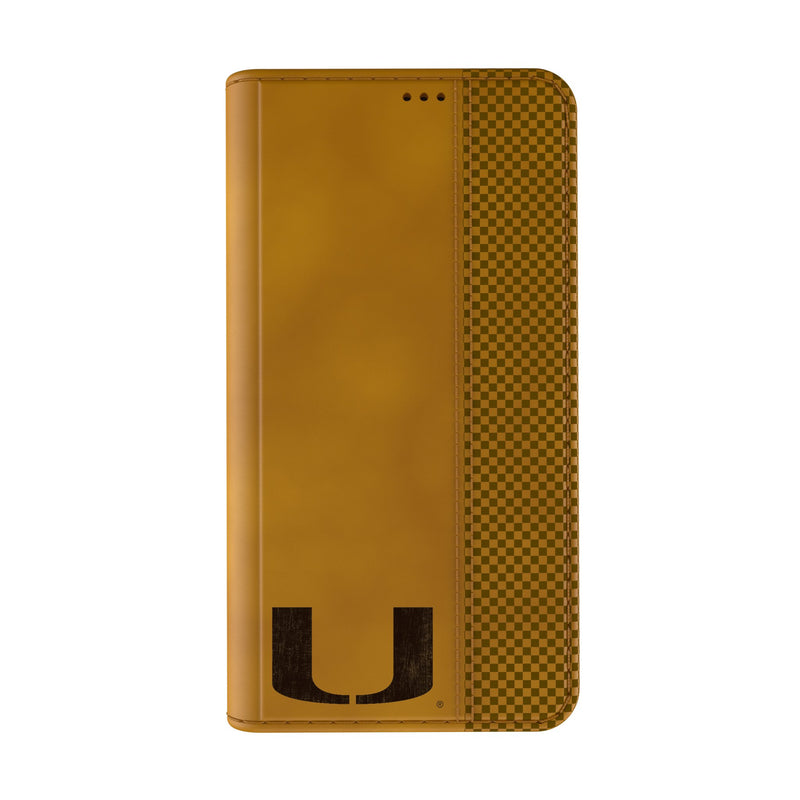 University of Miami Hurricanes Burn iPhone Folio Phone Case for Apple iPhone Closed.Jpg