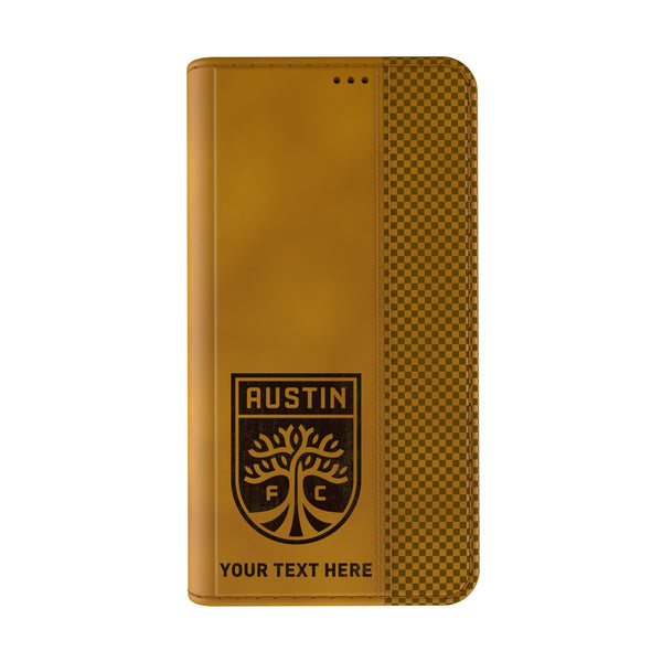 Austin FC Personalized Burn iPhone Folio Phone Case for Apple iPhone Closed.Jpg