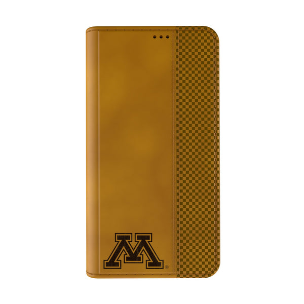 University of Minnesota Golden Gophers Burn iPhone Folio Phone Case for Apple iPhone Closed.Jpg