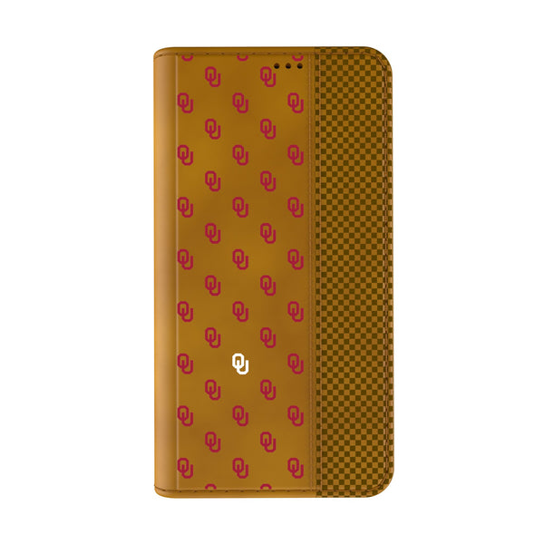 University of Oklahoma Sooners Fashion Pattern iPhone Folio Phone Case for Apple iPhone Closed.Jpg