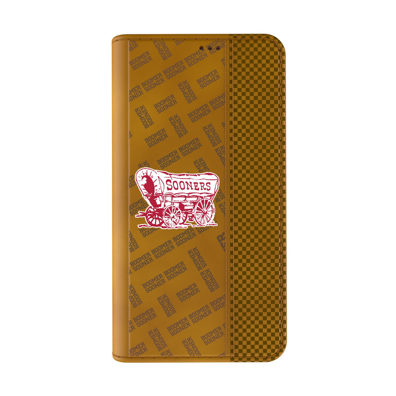 University of Oklahoma Sooners Quadtile iPhone Folio Phone Case for Apple iPhone Closed.Jpg