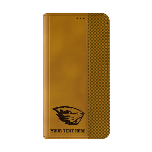 Oregon State University Beavers Personalized Burn iPhone Folio Phone Case for Apple iPhone Closed.Jpg