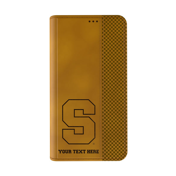 Syracuse University Orange Personalized Burn iPhone Folio Phone Case for Apple iPhone Closed.Jpg