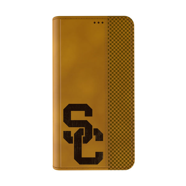 University of Southern California Trojans Burn iPhone Folio Phone Case for Apple iPhone Closed.Jpg