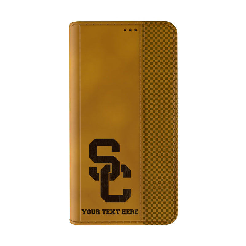 University of Southern California Trojans Personalized Burn iPhone Folio Phone Case for Apple iPhone Closed.Jpg