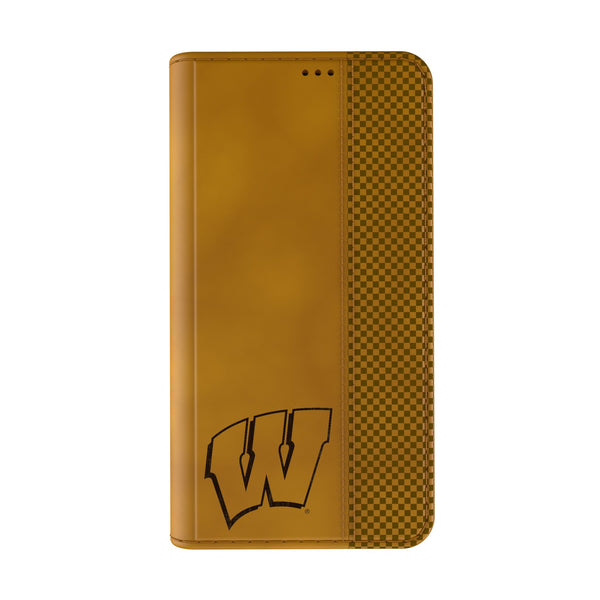 University of Wisconsin Badgers Burn iPhone Folio Phone Case for Apple iPhone Closed.Jpg
