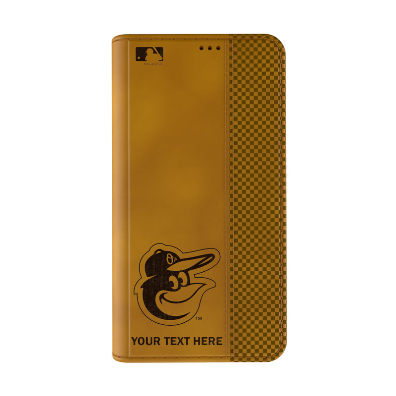 Baltimore Orioles Personalized Burn iPhone Folio Phone Case for Apple iPhone Closed.Jpg