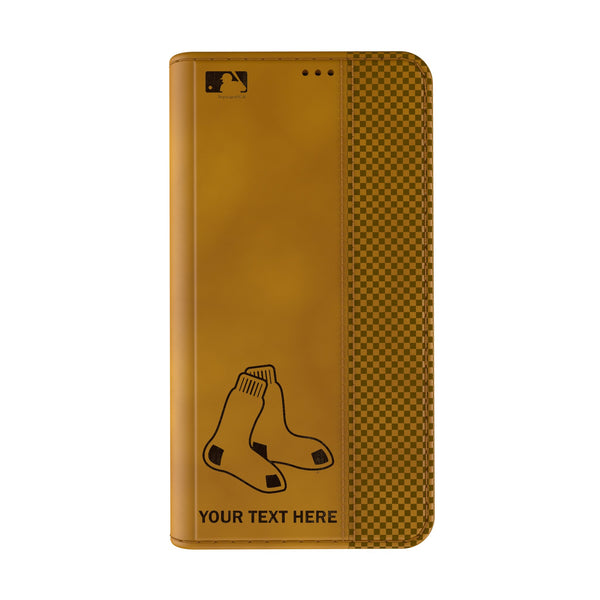 Boston Red Sox Personalized Burn iPhone Folio Phone Case for Apple iPhone Closed.Jpg