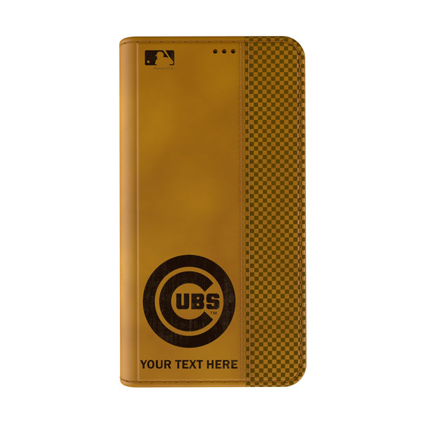 Chicago Cubs Personalized Burn iPhone Folio Phone Case for Apple iPhone Closed.Jpg