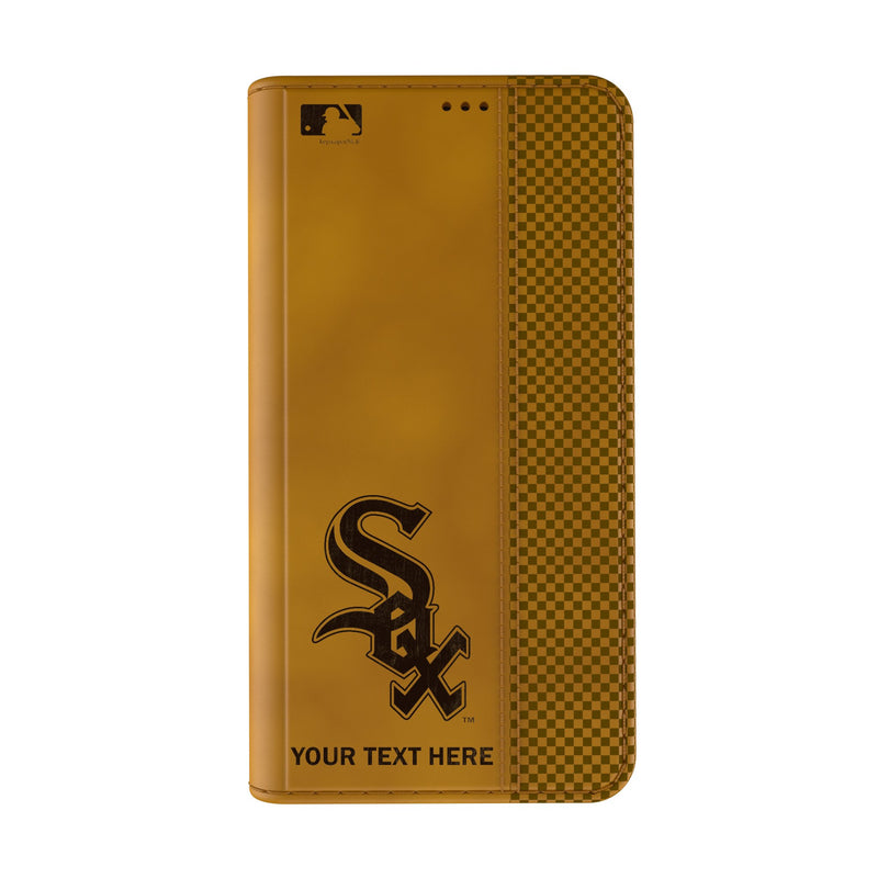 Chicago White Sox Personalized Burn iPhone Folio Phone Case for Apple iPhone Closed.Jpg