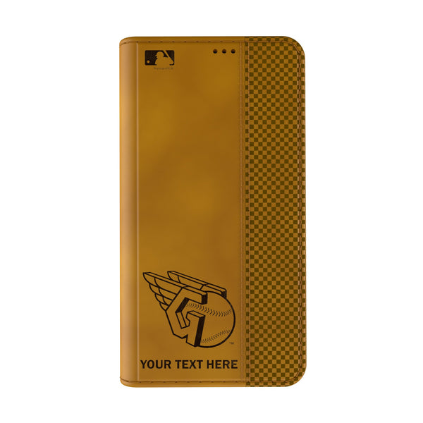 Cleveland Guardians Personalized Burn iPhone Folio Phone Case for Apple iPhone Closed.Jpg