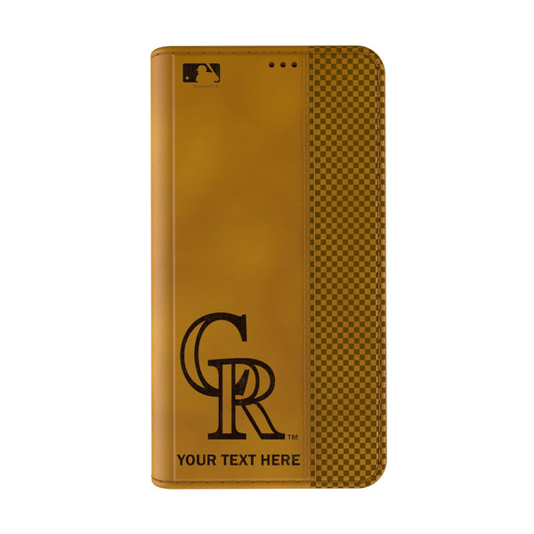 Colorado Rockies Personalized Burn iPhone Folio Phone Case for Apple iPhone Closed.Jpg