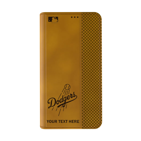 LA Dodgers Personalized Burn iPhone Folio Phone Case for Apple iPhone Closed.Jpg