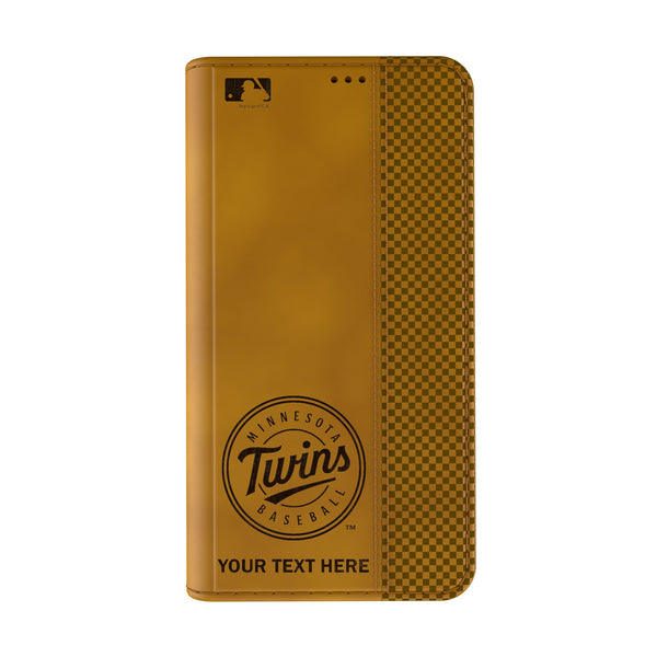 Minnesota Twins Personalized Burn iPhone Folio Phone Case for Apple iPhone Closed.Jpg