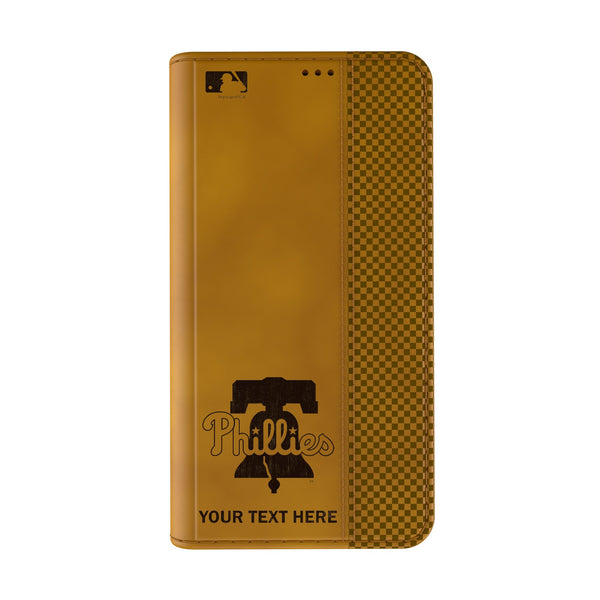 Philadelphia Phillies Personalized Burn iPhone Folio Phone Case for Apple iPhone Closed.Jpg