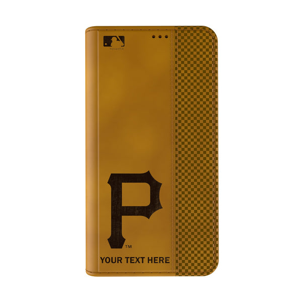 Pittsburgh Pirates Personalized Burn iPhone Folio Phone Case for Apple iPhone Closed.Jpg