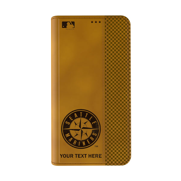 Seattle Mariners Personalized Burn iPhone Folio Phone Case for Apple iPhone Closed.Jpg