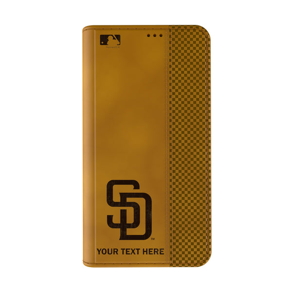 San Diego Padres Personalized Burn iPhone Folio Phone Case for Apple iPhone Closed.Jpg
