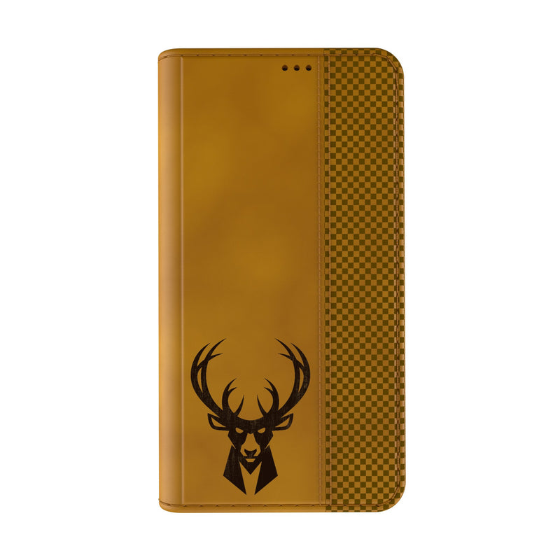 Milwaukee Bucks Burn iPhone Folio Phone Case for Apple iPhone Closed.Jpg
