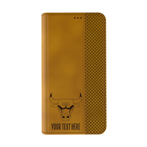 Chicago Bulls Personalized Burn iPhone Folio Phone Case for Apple iPhone Closed.Jpg