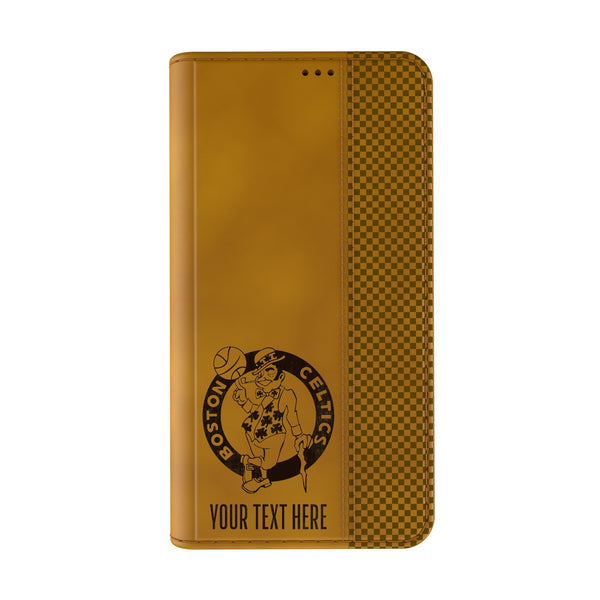 Boston Celtics Personalized Burn iPhone Folio Phone Case for Apple iPhone Closed.Jpg