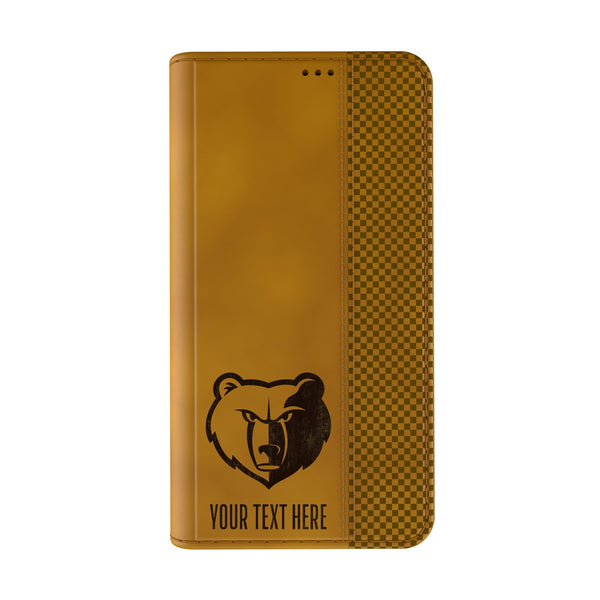 Memphis Grizzlies Personalized Burn iPhone Folio Phone Case for Apple iPhone Closed.Jpg