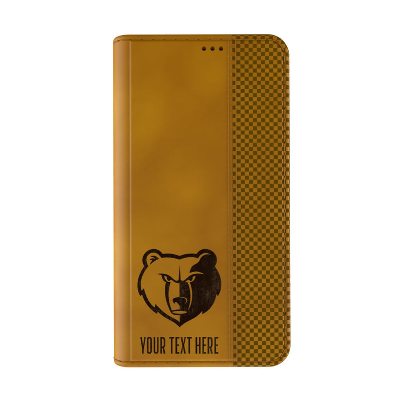 Memphis Grizzlies Personalized Burn iPhone Folio Phone Case for Apple iPhone Closed.Jpg