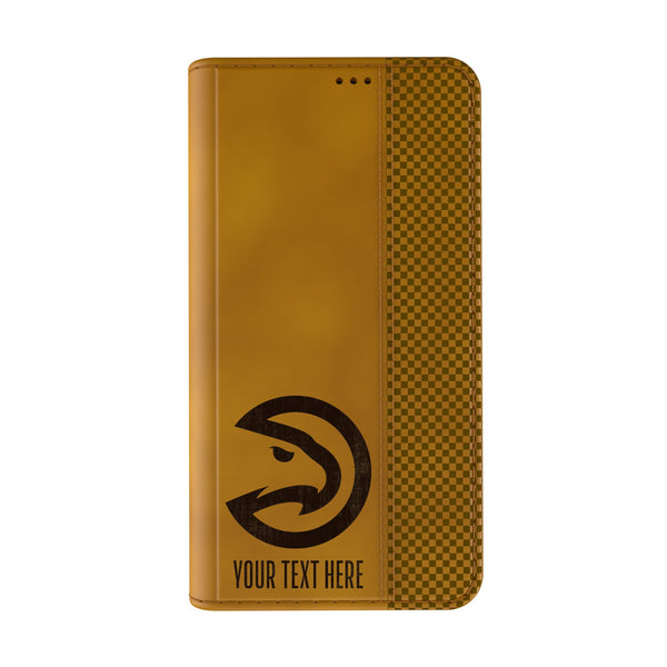 Atlanta Hawks Personalized Burn iPhone Folio Phone Case for Apple iPhone Closed.Jpg