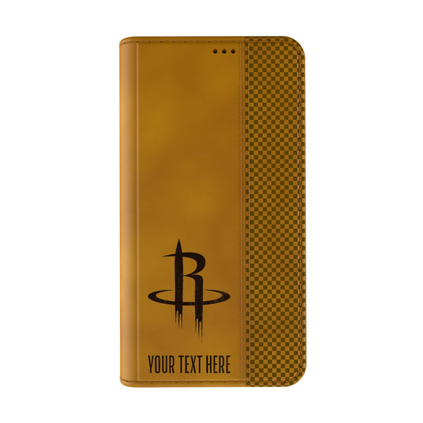 Houston Rockets Personalized Burn iPhone Folio Phone Case for Apple iPhone Closed.Jpg