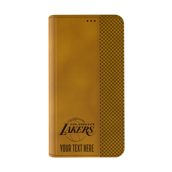 Los Angeles Lakers Personalized Burn iPhone Folio Phone Case for Apple iPhone Closed.Jpg