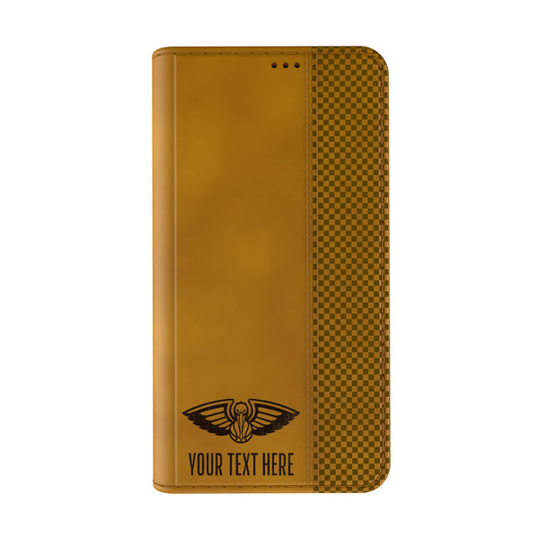 New Orleans Pelicans Personalized Burn iPhone Folio Phone Case for Apple iPhone Closed.Jpg