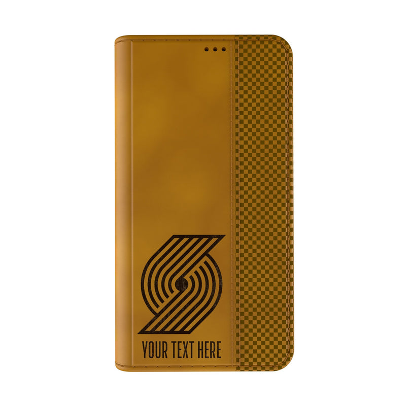 Portland Trail Blazers Personalized Burn iPhone Folio Phone Case for Apple iPhone Closed.Jpg