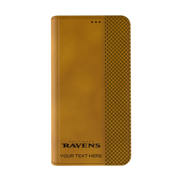 Baltimore Ravens Personalized Burn iPhone Folio Phone Case for Apple iPhone Closed.Jpg