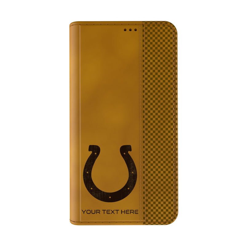 Indianapolis Colts Personalized Burn iPhone Folio Phone Case for Apple iPhone Closed.Jpg