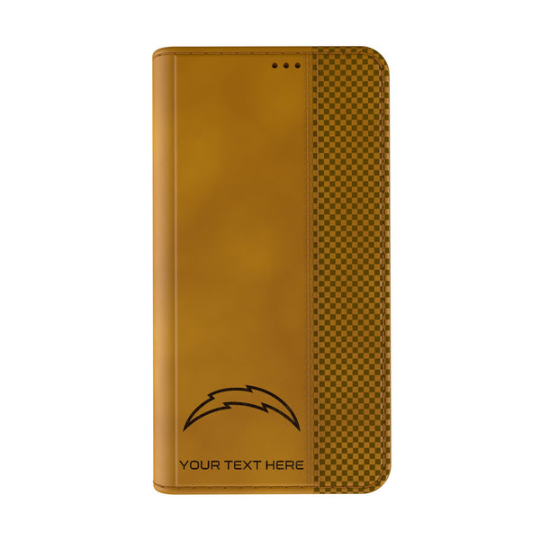 Los Angeles Chargers Personalized Burn iPhone Folio Phone Case for Apple iPhone Closed.Jpg