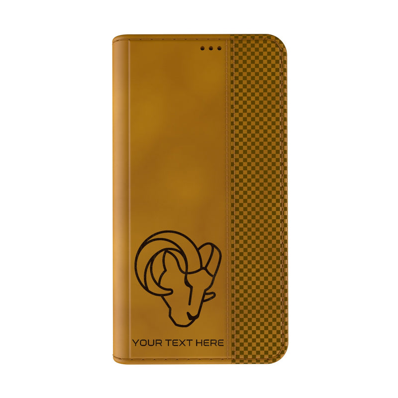 Los Angeles Rams Personalized Burn iPhone Folio Phone Case for Apple iPhone Closed.Jpg