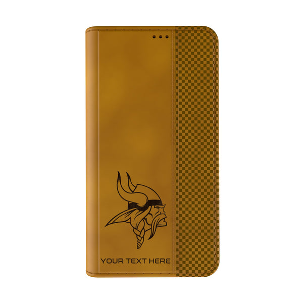 Minnesota Vikings Personalized Burn iPhone Folio Phone Case for Apple iPhone Closed.Jpg