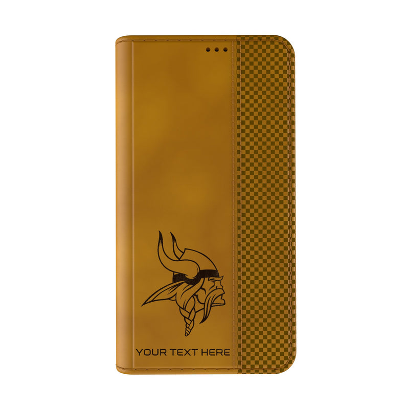 Minnesota Vikings Personalized Burn iPhone Folio Phone Case for Apple iPhone Closed.Jpg